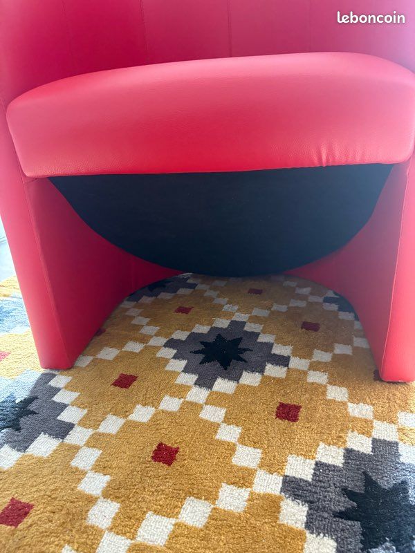 Fauteuil cabriolet rouge (image 2)