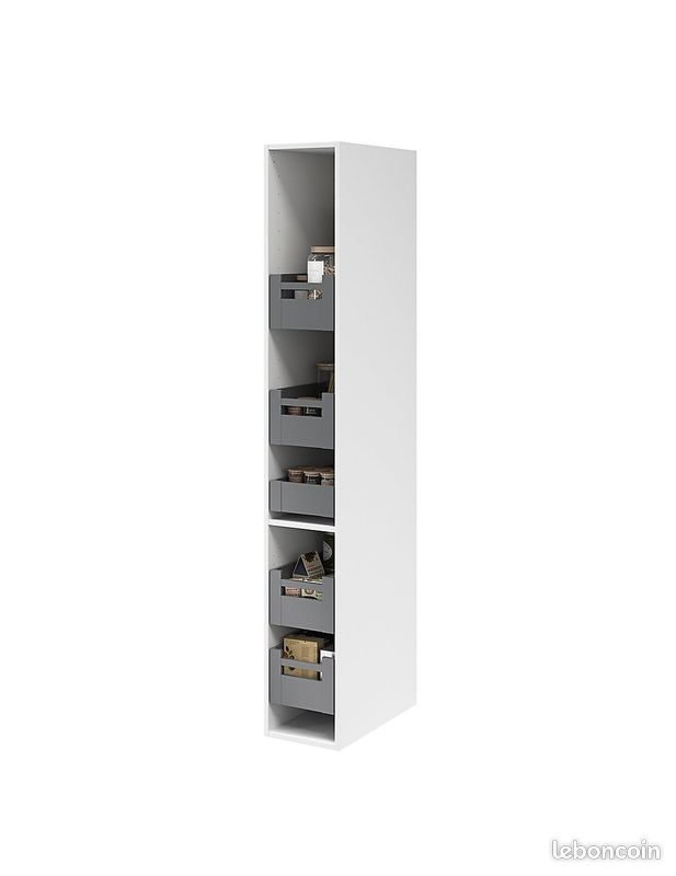 Façade de casserolier de cuisine soto gris anthracite mat l 30 GoodHome (image 1)