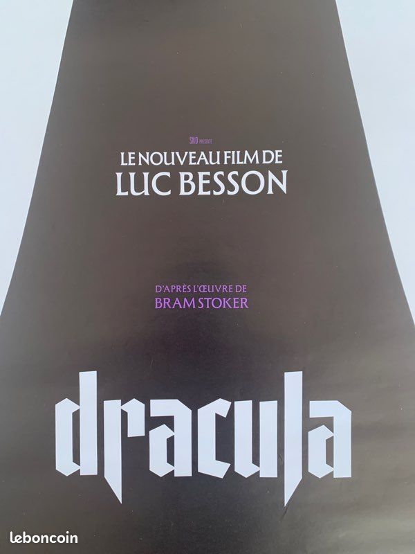 Affiche Cinéma Dracula 2025 - Grand Format 120 X 160 Cm, Pliée, Film Luc Besson, Poster Original