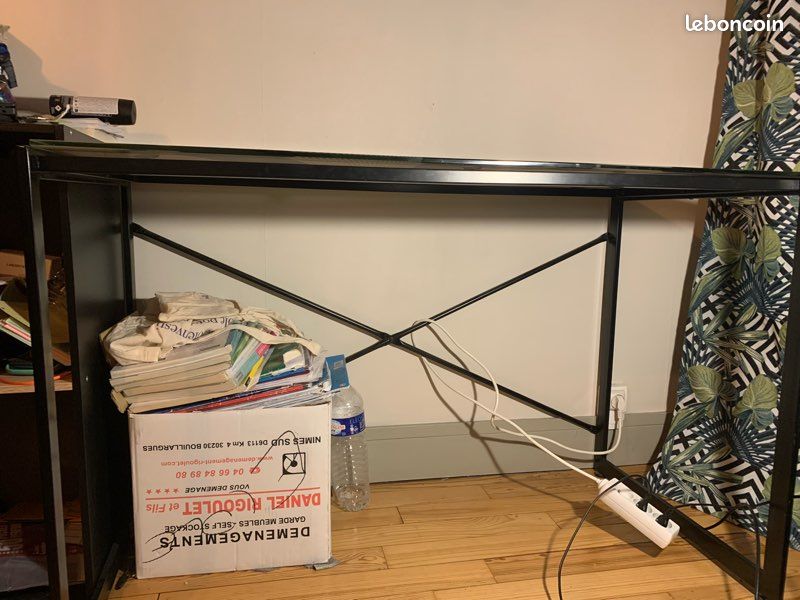 Bureau en verre + chaise ergonomique (image 2)