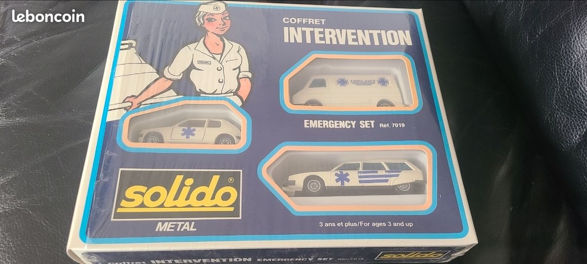 Coffret Solido 7019 – Set Intervention Peugeot Citroën Ambulance – 1/43 – Occasion
