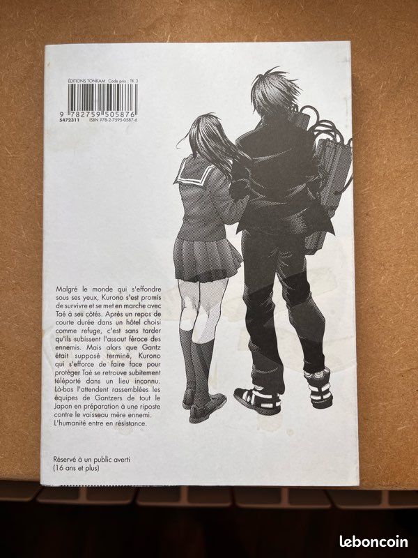 Gantz Tome 29 - Éditions TONKAM - HIROYA OKU (RARE car n’est plus édité) (image 2)