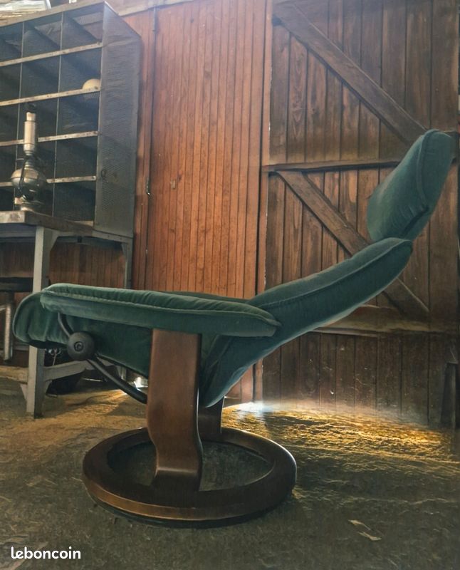 🔷️Ekornes Stressless Norvège 80's, Siesta Relax Fauteuil + Ottoman Stressless Scandinave🔹️ (image 2)
