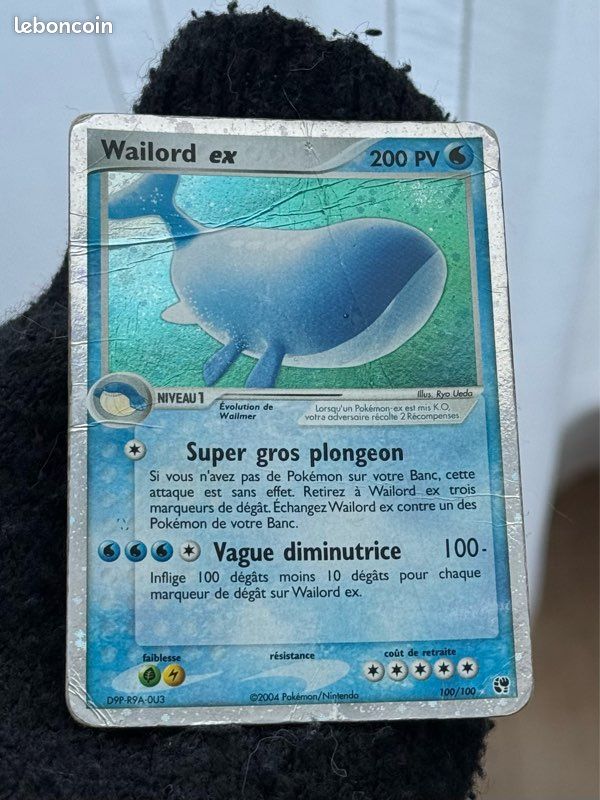 Carte Pokmon : Wailord EX 100/100 Ex Tempte de Sable Franaise -  Collection