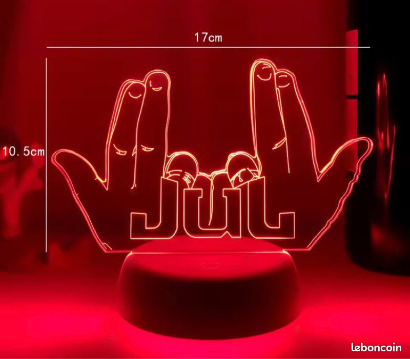 Lape 3D Rappeur PNL, Idée Cadeau Fan De Rap, Veilleuse Tactile Led Illusion