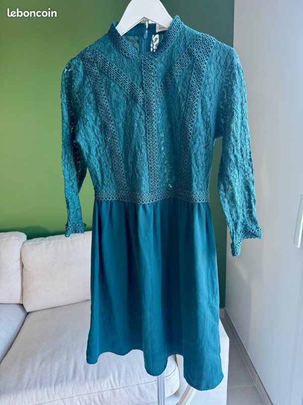Robe Blanche En Dentelle Molly Bracken Taille S - Longueur 91 Cm - Style Soirée Ou été - Neuve (lavée)