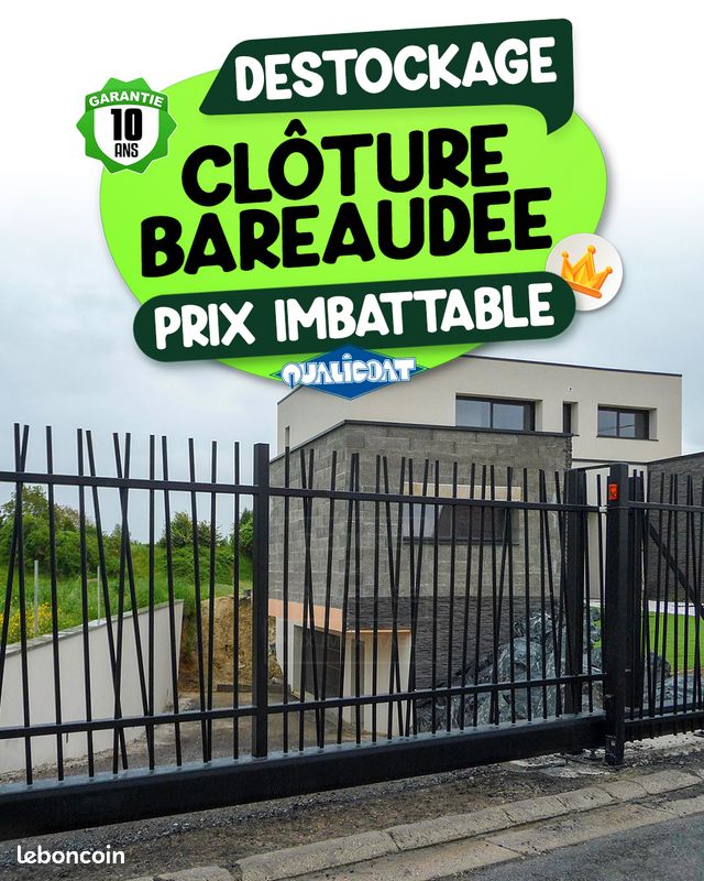 Destockage clôture barreaudage acier galvanisé 📦⚡️ (image 2)