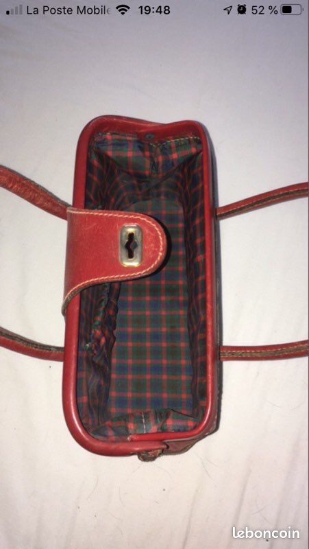 Sac à main en cuir rouge (image 1)