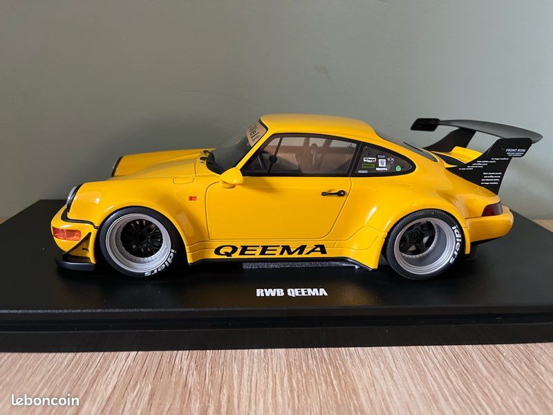 GT Spirit Porsche 911 RWB Qeema 1:18 – Modèle Résine Jaune – Collection