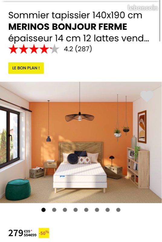 Ensemble Matelas BULTEX et Lit MÉRINOS (image 1)