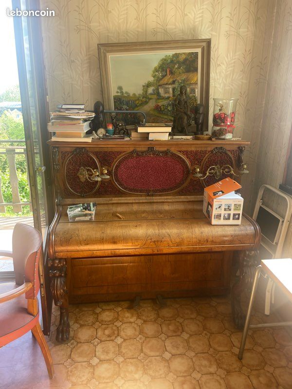 Piano ancien anglais structure bois (image 1)