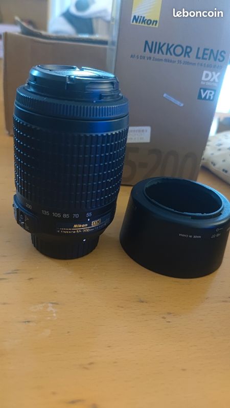 Objectif Nikon AF-S DX VR 55-200mm F/4-5.6G - Zoom Téléobjectif Stabilisé Pour Photos Sport, Portrait Ou Paysage