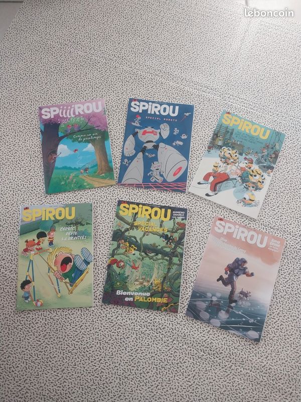 Magazines spirou lot 6 numéros bon état lecture enfant bd (image 1)