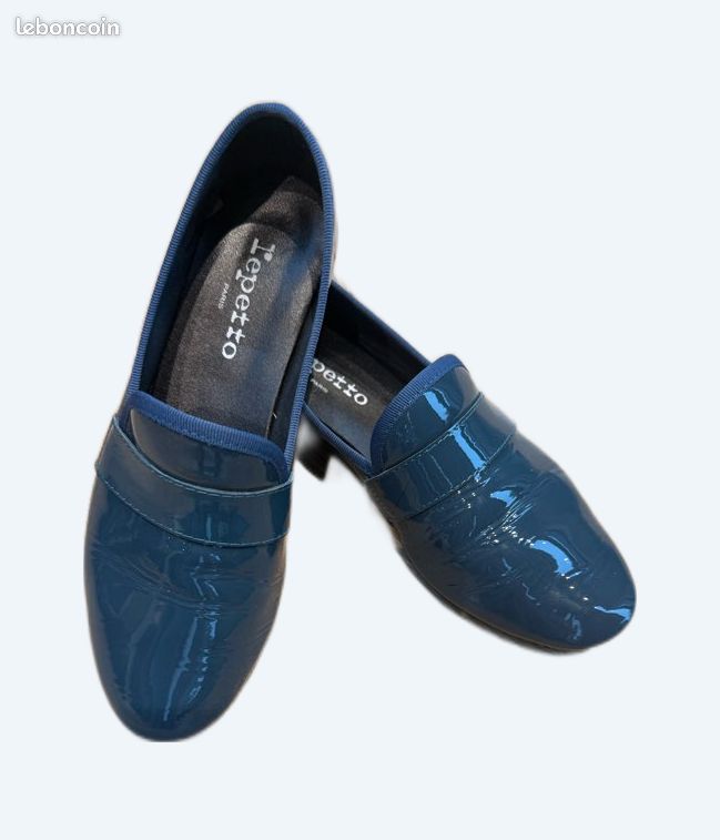 Mocassin Michael Repetto bleu vernis 40 Chaussures
