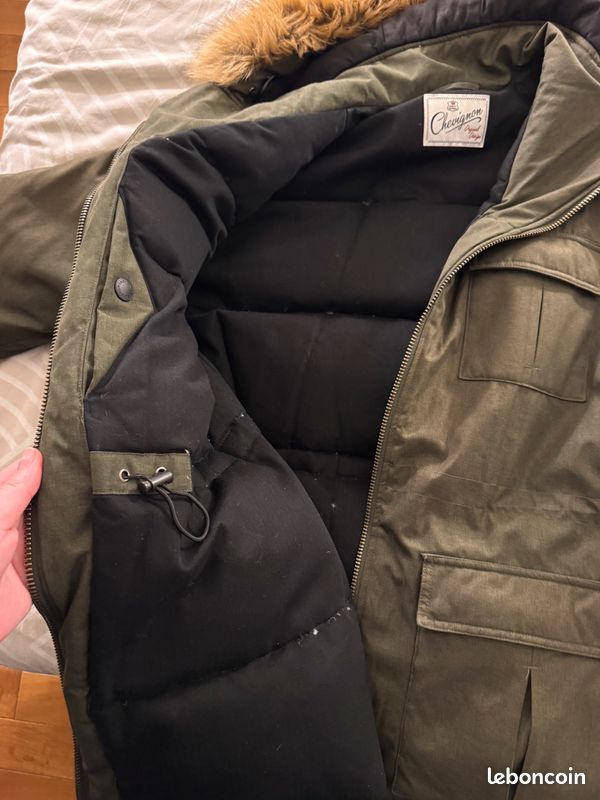 Doudoune Vintage Homme Chevignon XL Vert - Occasion Très Bon état Années 80