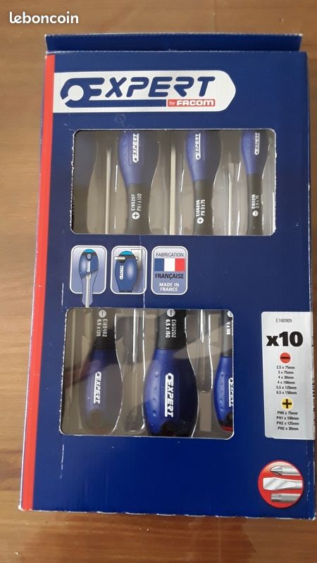 Jeu de 10 tournevis fente-Phillips - E160905 - Expert | IFD Outillage