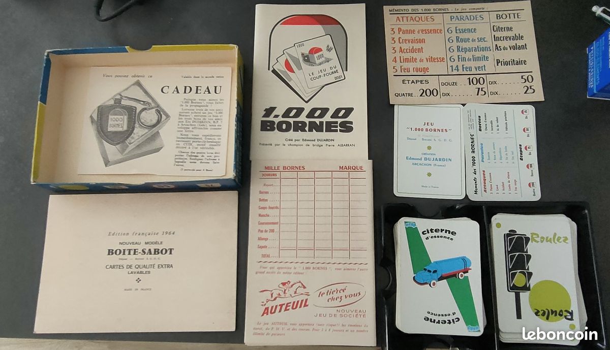 Jeu de mille bornes 1964 d'origine (image 2)