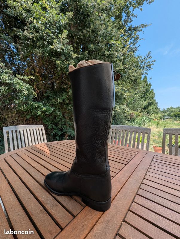 Bottes D'équitation Vintage En Cuir Thomas 5 Saint James Street Londres - Taille Inconnue