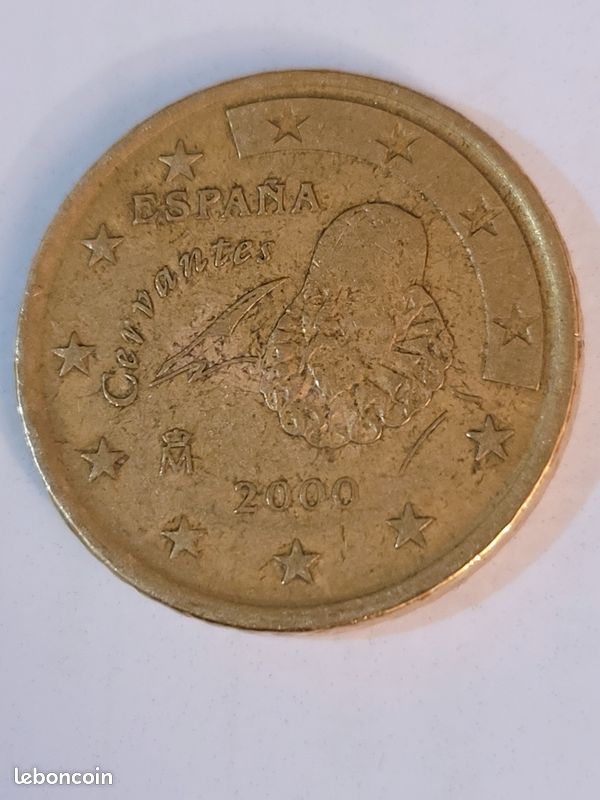 Pièce rare de 50 centime d'euro année 2000 (image 1)