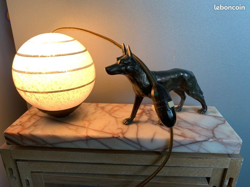 Lampe rétro vintage marbre (image 10)