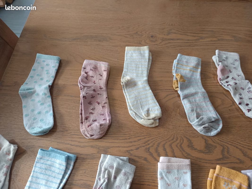 Lot de 11 paires de chaussettes filles 31-34 différents motifs (image 2)