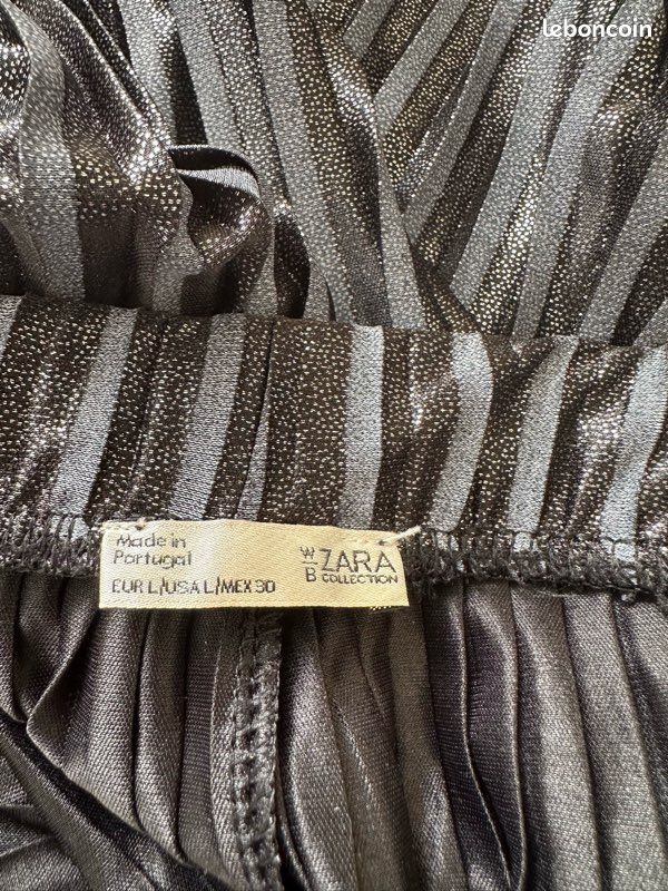 Mini Jupe Plissée Zara à Carreaux Grise - Taille M, Neuve Avec étiquette
