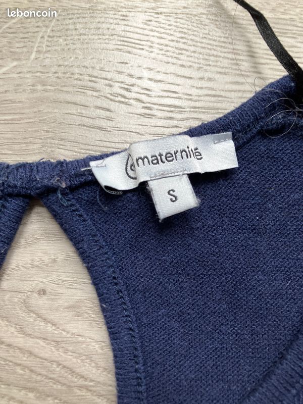 Pull de grossesse bleu Maternité La Halle S Vêtements