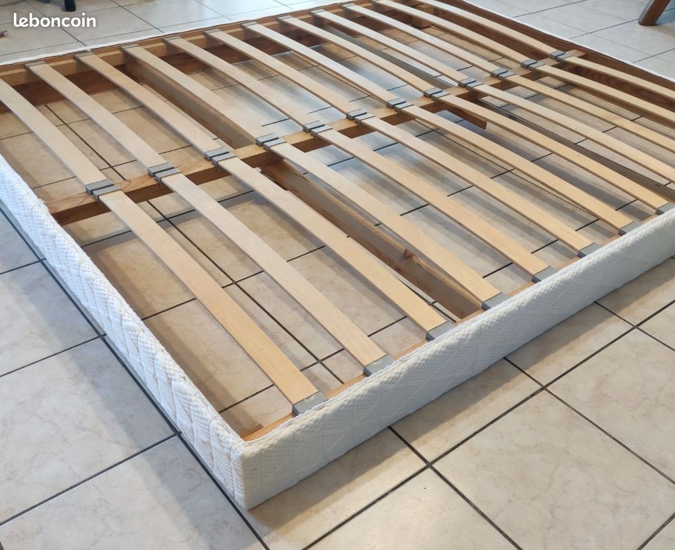 Sommier tapissier + matelas 160x190 (livraison possible) (image 2)