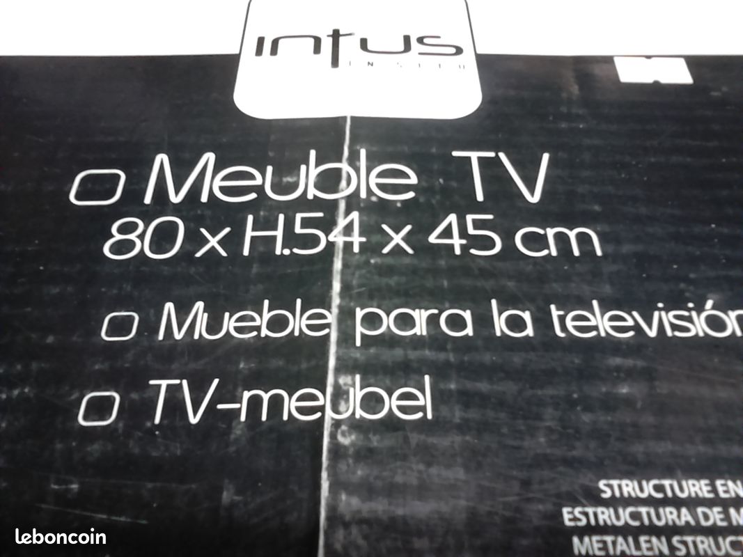 Meuble TV télé - Meuble bas pour télévision 80cm (image 3)
