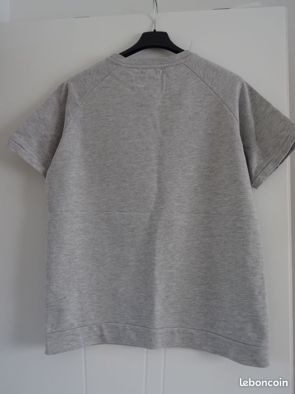 Pull gris avec petites manches 14 ans KIABI (image 2)