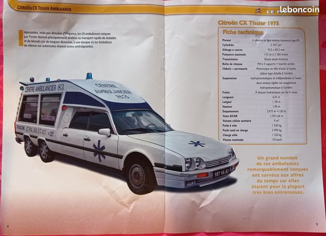Citroën CX ambulance Tissier 1986 1/43 - Collection