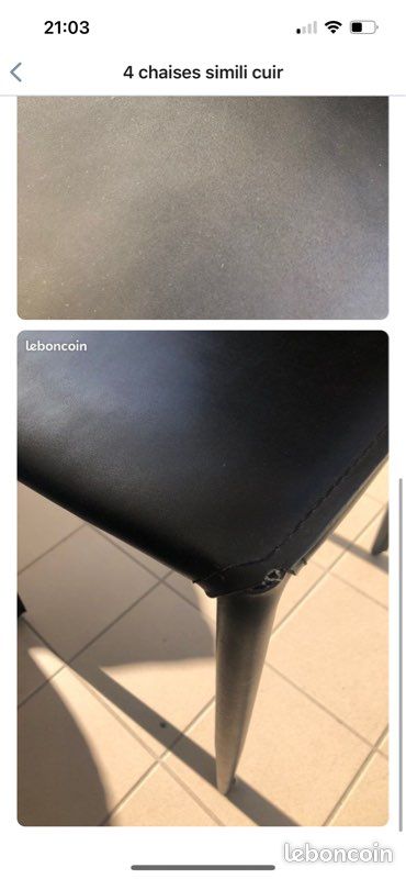 4 chaises simili cuir (image 3)