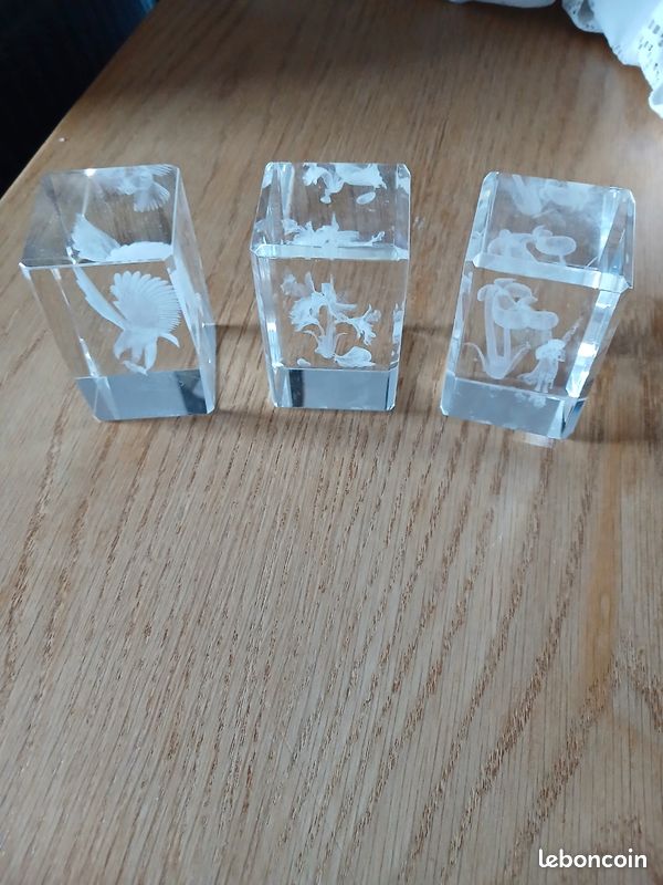 Presse-papier en cristal gravé (image 1)
