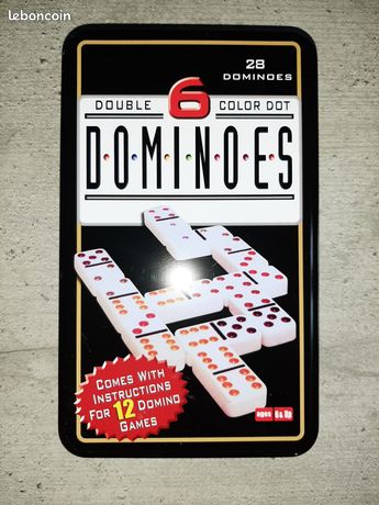 28 Dominos Anciens – Jeu De Société Vintage – Boîte D’origine
