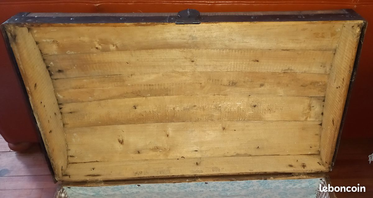 Malle coffre ancien vintage (image 13)