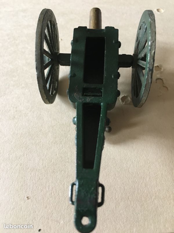 Lot De 2 Canons Anciens JG France – Jouets En Tôle – 12 Cm – RARE