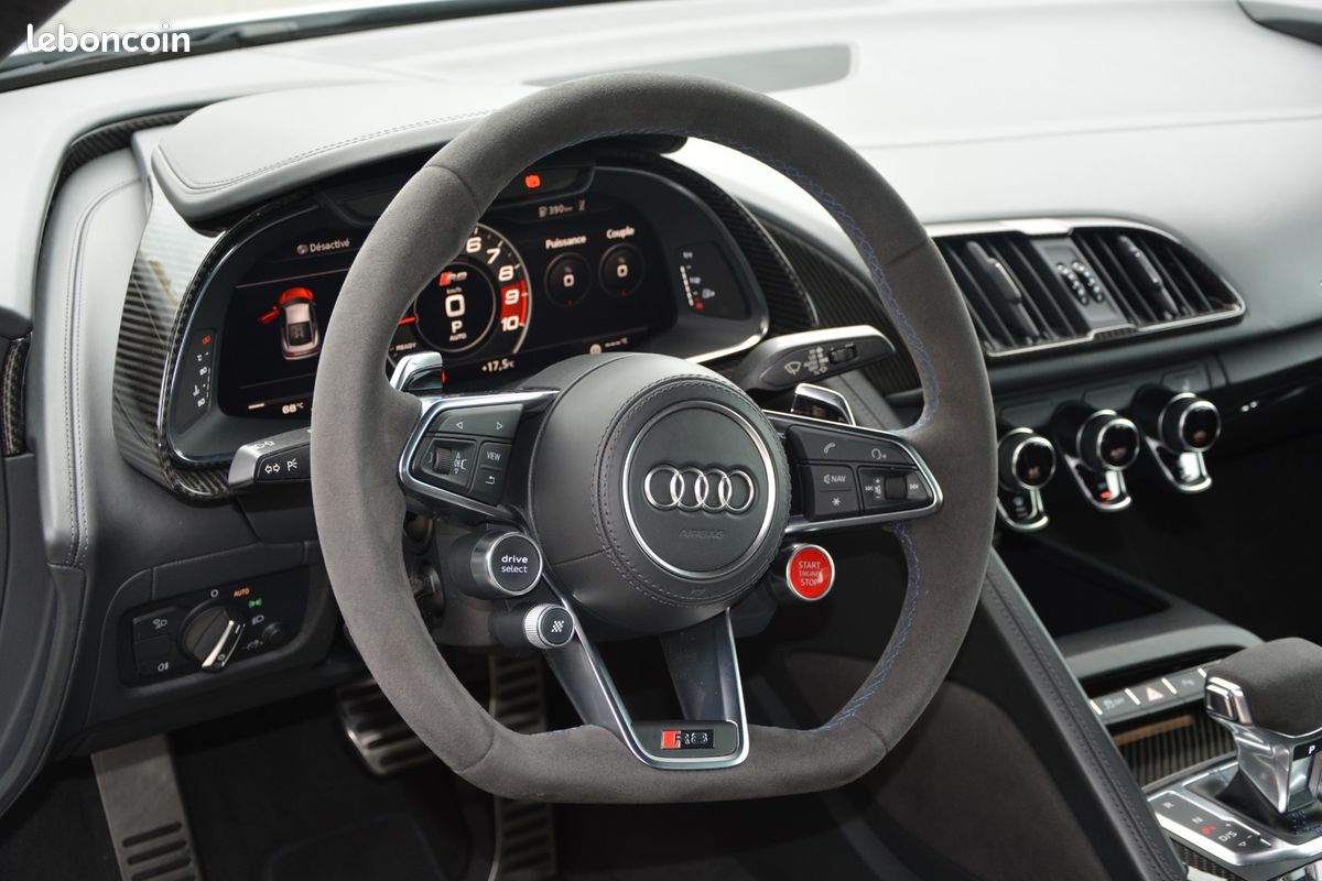 Audi R8 620 CV V10 Performance LOA 1 299 Euros Par mois Sièges Recaro Carbon Interieur et Moteur Gris Suzuka V 10 (image 11)