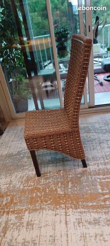4 chaises en feuilles de bananier tressées (image 2)