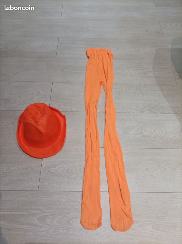 Chapeau et collant orange (image 1)