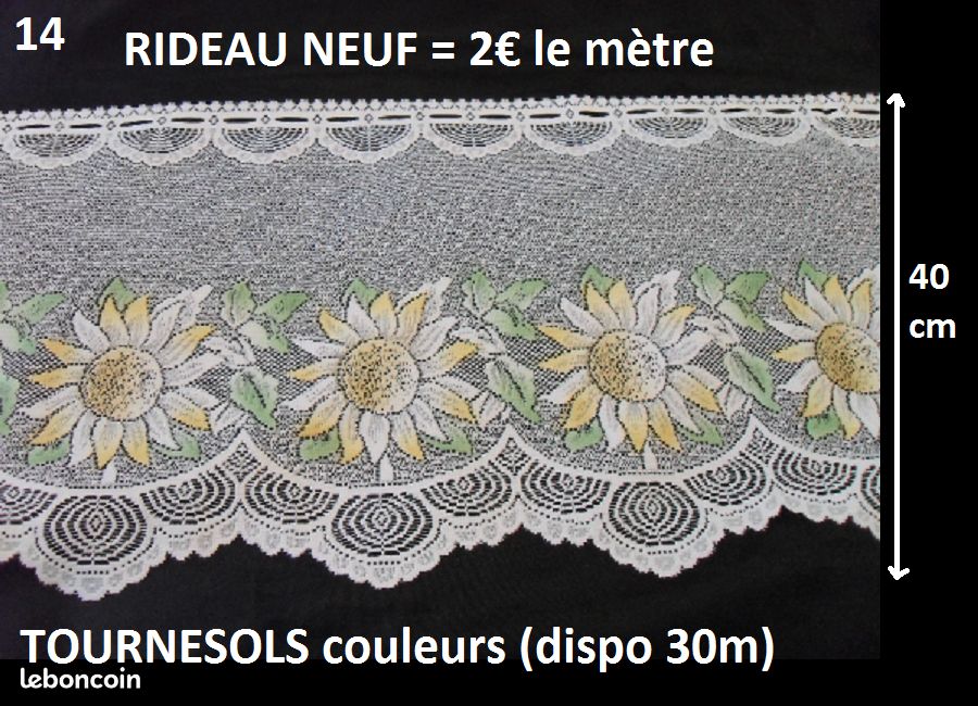 RIDEAUX et VOILAGES MODERNES NEUFS à 2 euros le mètre, Toutes largeurs, Gros métrages disponibles, ENVOI POSSIBLE (image 14)