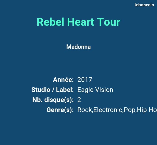 Rebel Heart Tour - Madonna (image 2)