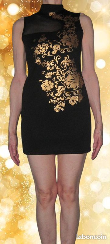 Robe courte noir/doré 36 (image 2)