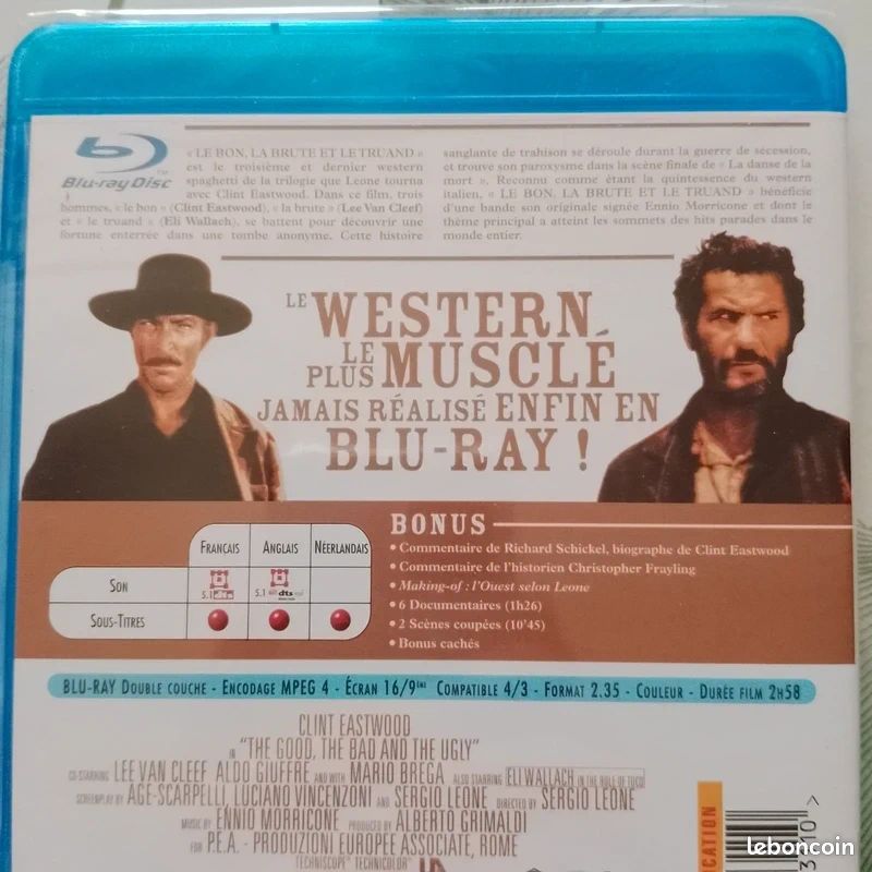 Le Bon la brute et le truand Blu Ray neuf blister Sergio Leone Clint Eastwood (image 4)