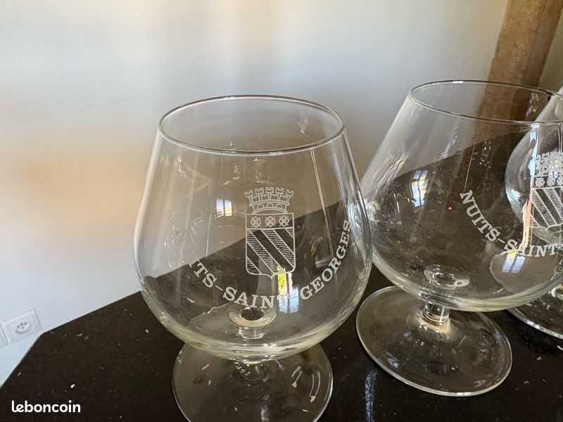Lot de 5 verres gravés Nuits-Saint-Georges – 12 cm – Très bon état (image 1)