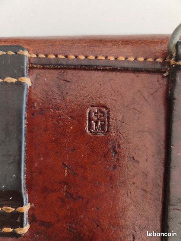 Pochette vintage cuir armée suisse 1964 – authentique (image 3)