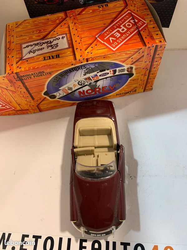 CITROEN DS CABRIOLET 1963 1/43 Bordeau Norev avec Boite Fascicule