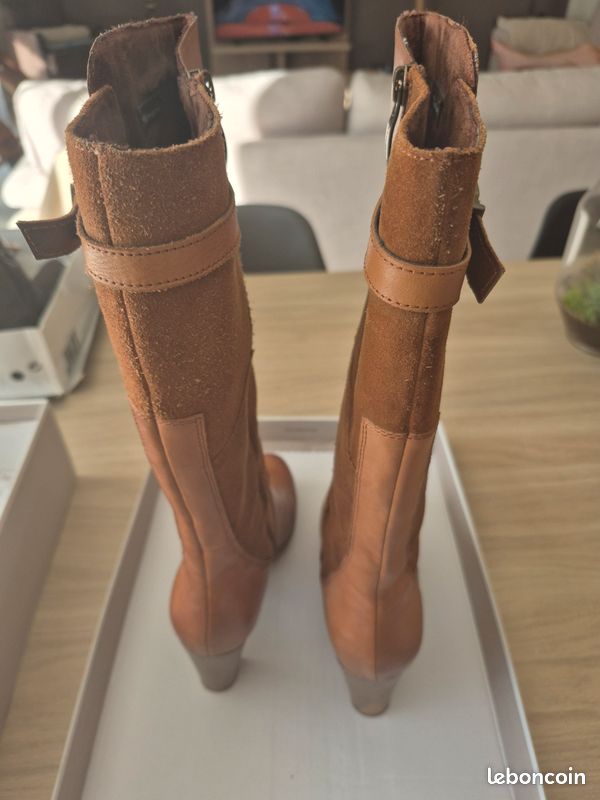 Bottes hautes marron tamaris taille 38 (image 7)