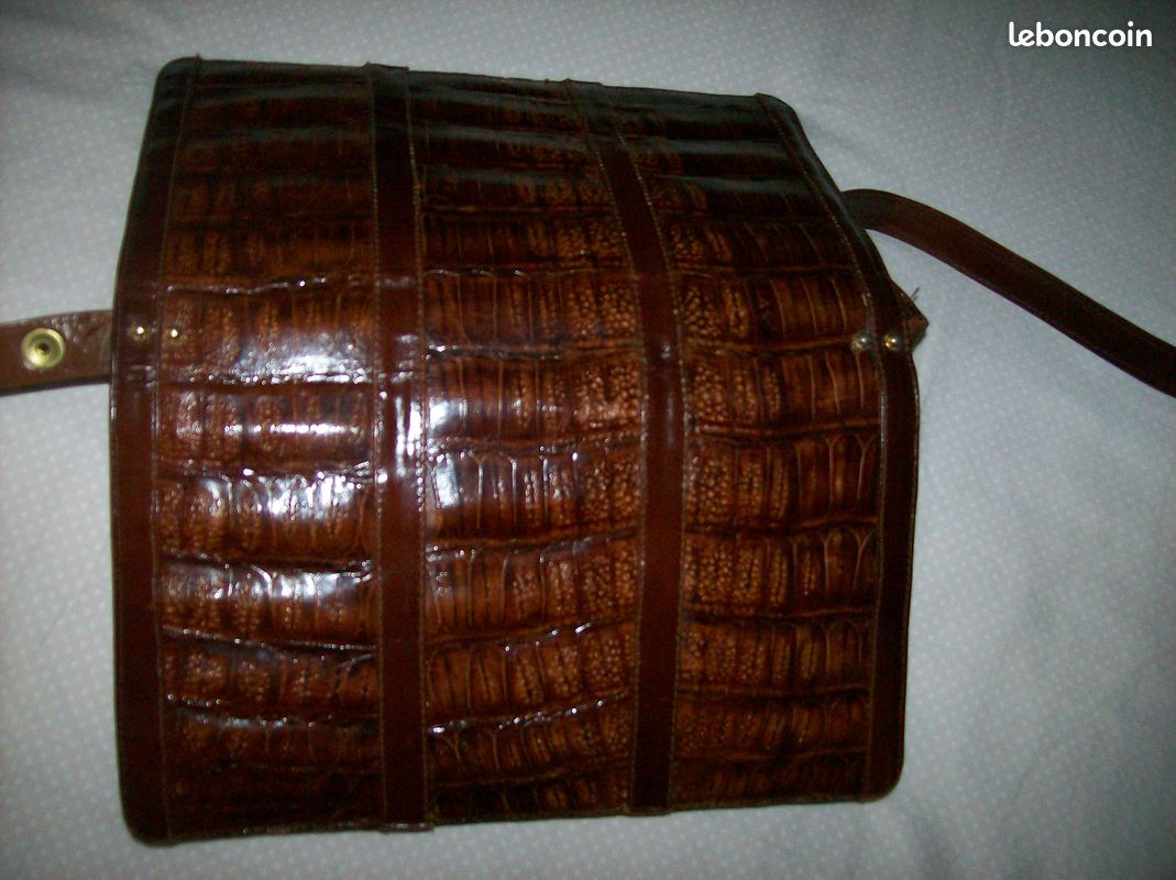 Sac bandoulière vintage en croco (image 6)