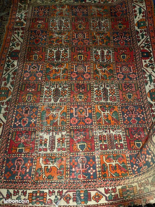 Tapis persan beige et noir chaku 160x230 cm