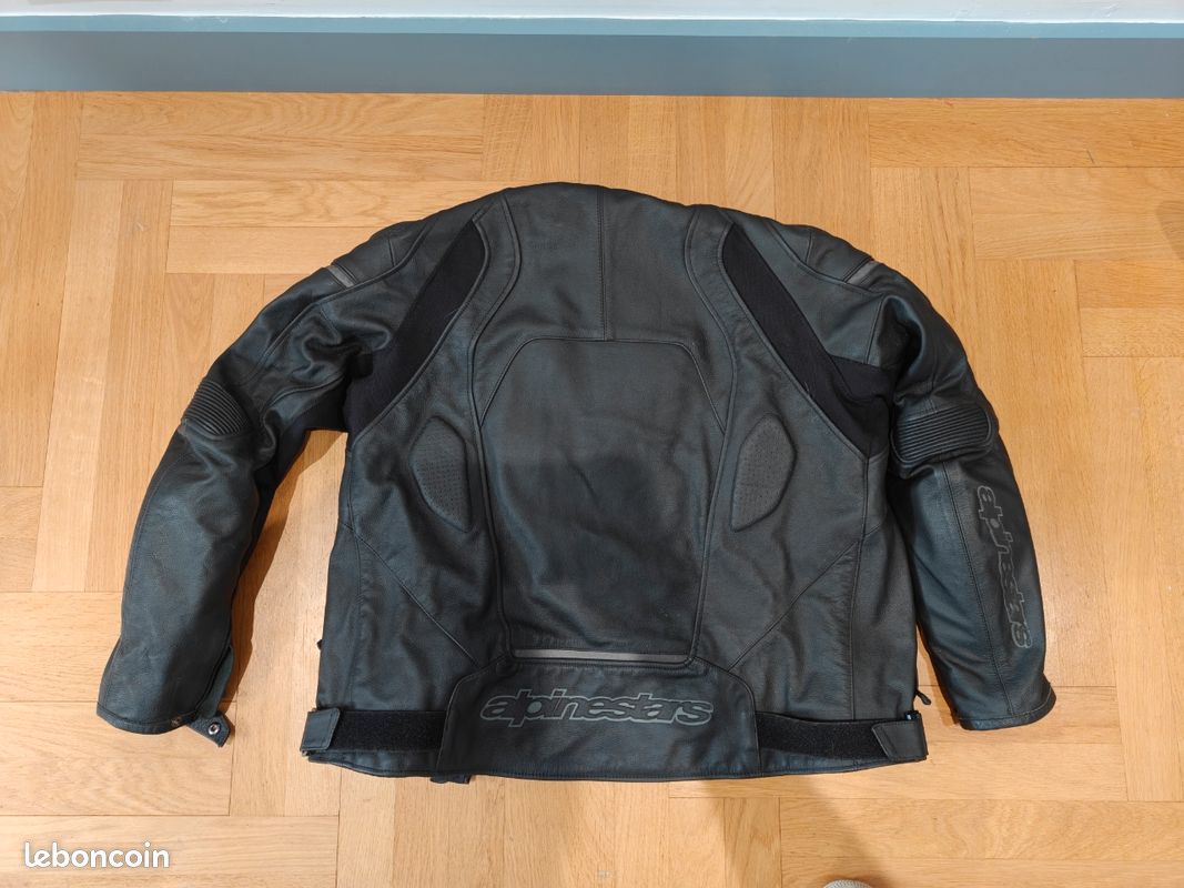 Blouson moto cuir Alpinestars Core - Noir - Taille 54 (L/XL) (image 3)